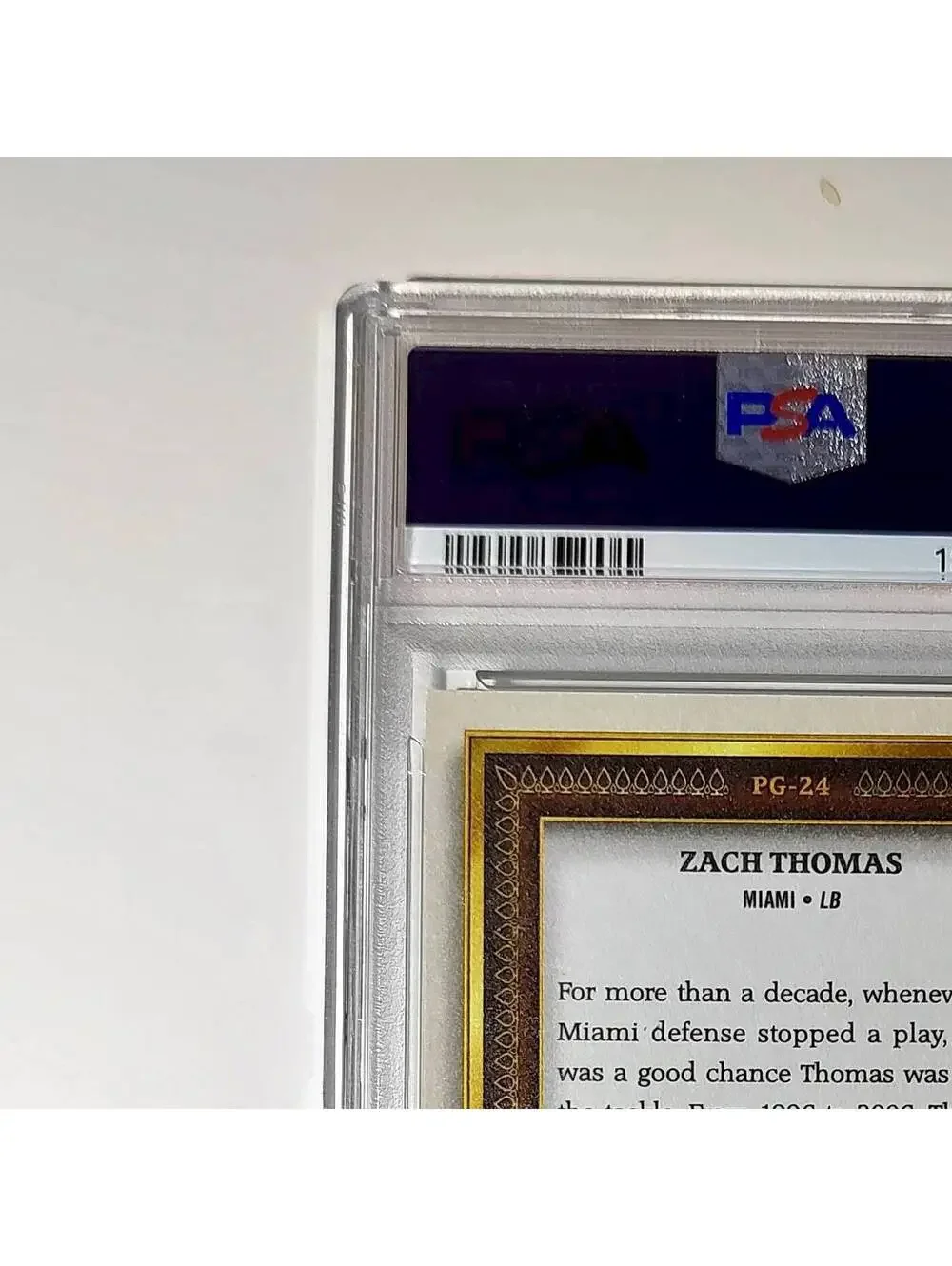 Zach Thomas 2023 Topps #PG-24 119/250 Gallery Green Parallel PSA 10 Gem Mint